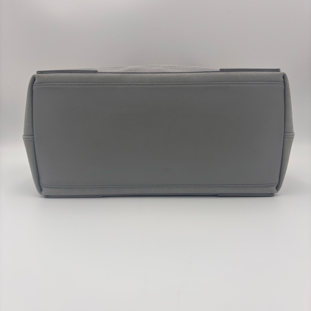 Balenciaga Cotton Canvas Silk Calfskin S Navy Cabas Grey with Pouch ✨ - Picture 12 of 15